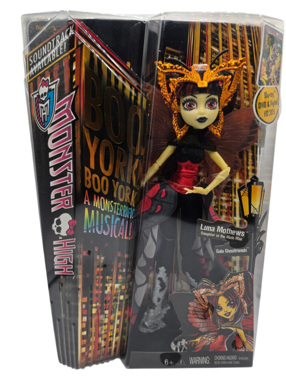 NEW Monster High Boo York Luna Mothews Doll Gala Ghoulfriends